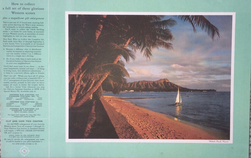 1955 Collectible Western Scenes Standard Oil Co