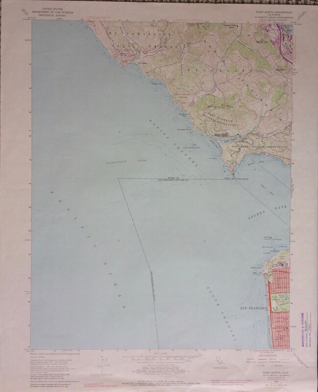 1978 (1954) Point Bonita to Pt.Lobos Quad - 7.5 Minute sheet