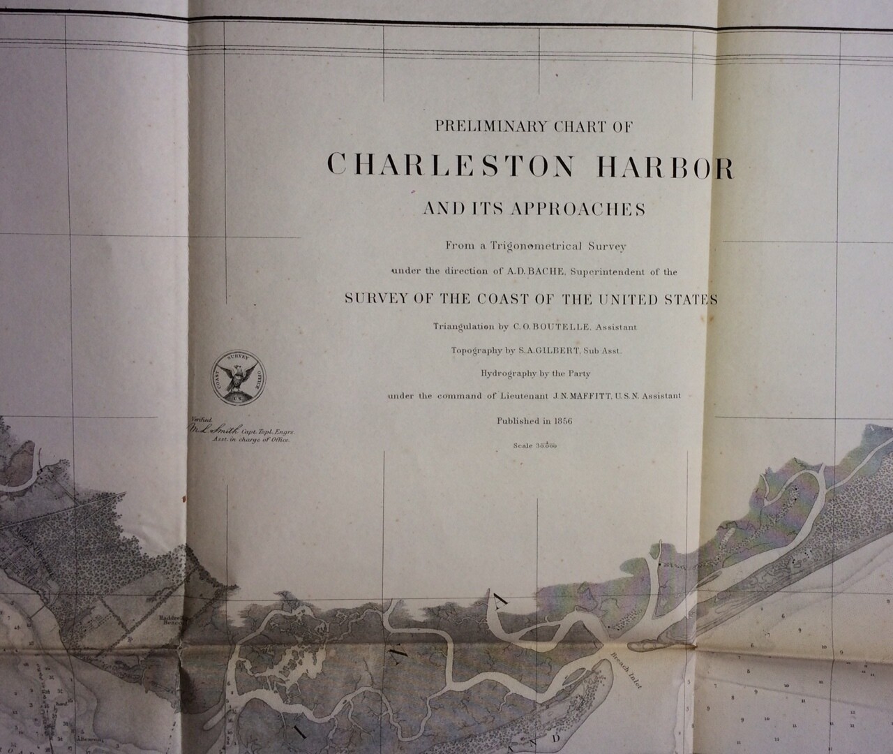 1856 USCS Charleston Harbor  -Preliminary Chart