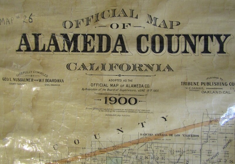 1900 Official Map of Alameda County by Nusbaumer and Boardman, A Wall Map