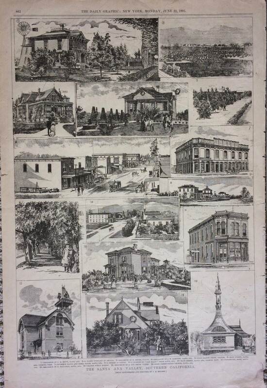 1885 Daily Graphic Views and Text of Santa Ana Valley, Ca