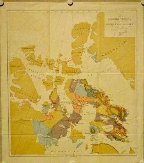 1884 Eskimo Tribes of NE Canada by the U.S. Bureau of Ethnology in Chromolithography