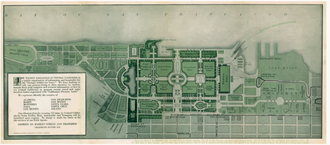 1915 Pan Pacific International Exposition of San Francisco, Site Layout (Reprint)