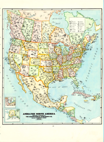 1948 Animated map of North America