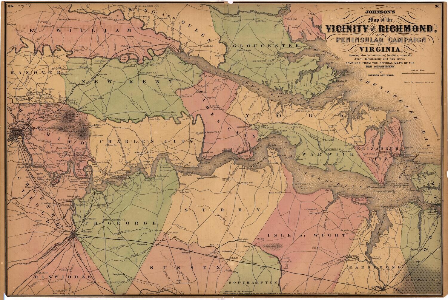 1863 Vicinity of Richmond Virginia by Johnson Ward 