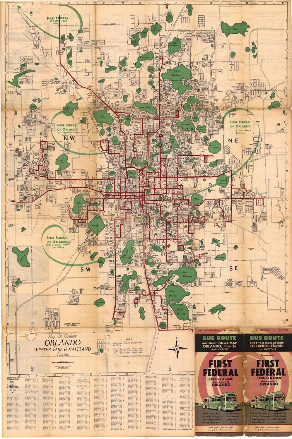 1930s Greater Orlando First Fed Chromolith *