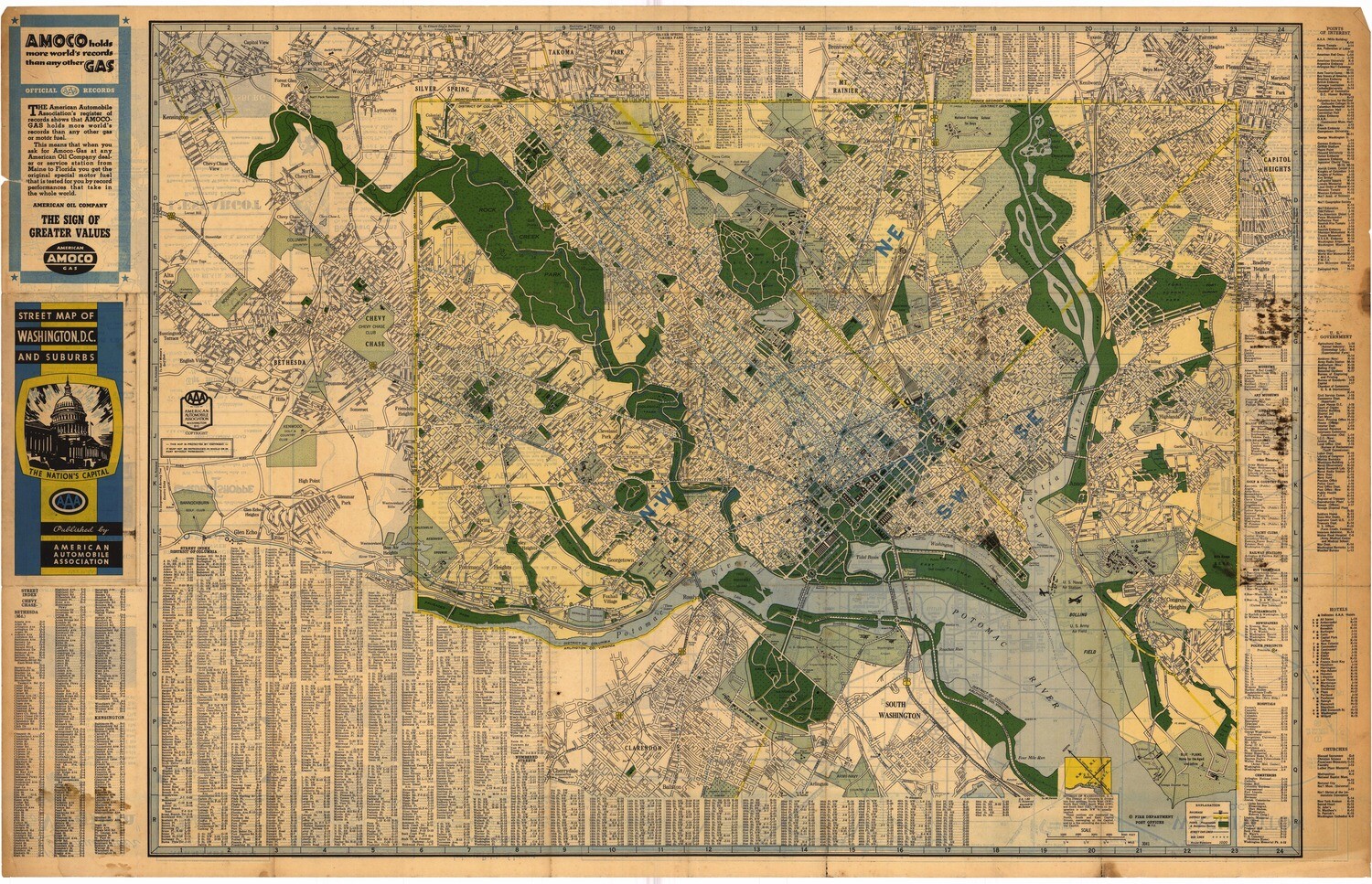 1934 Map of Washington DC