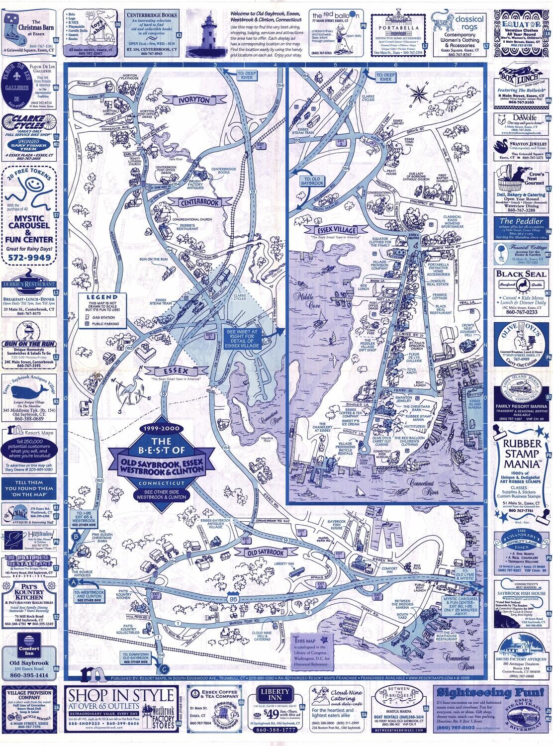 1999-2000 Map of Old Saybrook CT