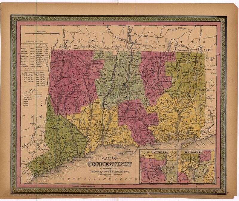 1850 Connecticut by Desilver Cowperthwaite