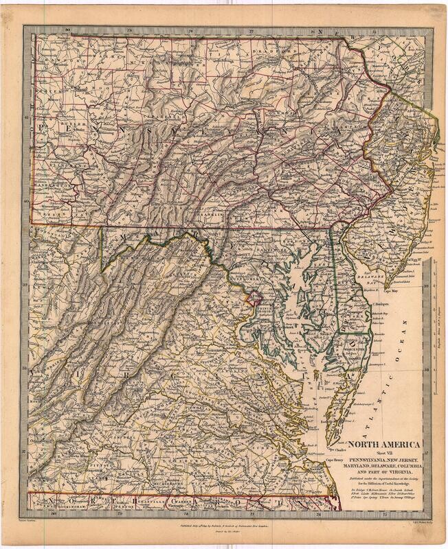 1833 PA NJ MD DE DC VA by SDUK in Steel w/OHC