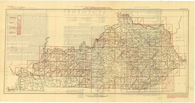 1929 Index Map of Kentucky from the USGS