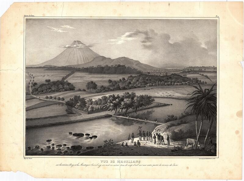 1830 View of the Magellan ,  Java , Indonesia 