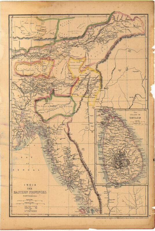1853 India Eastern Provinces Weller Litho