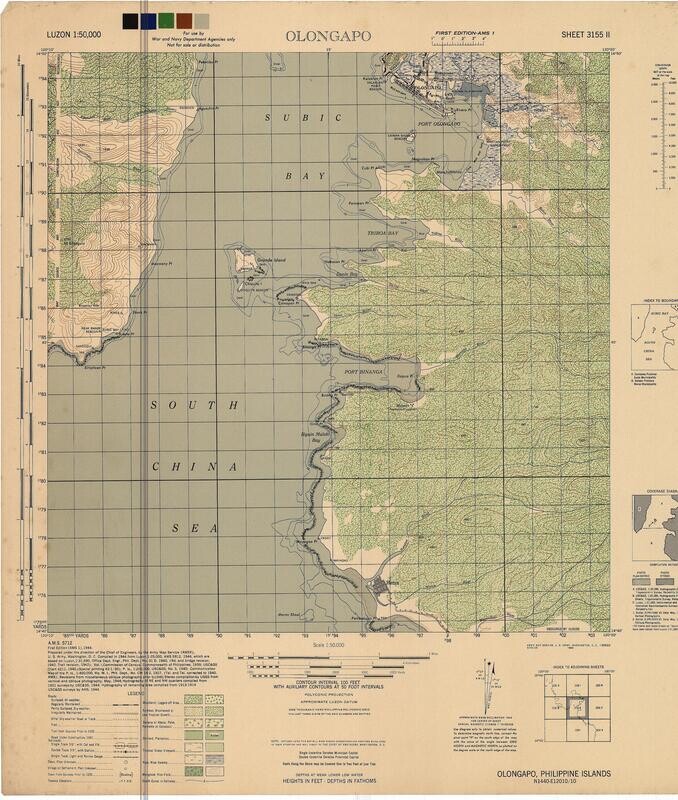 1944 Olongapo War Dept. Chromolitho