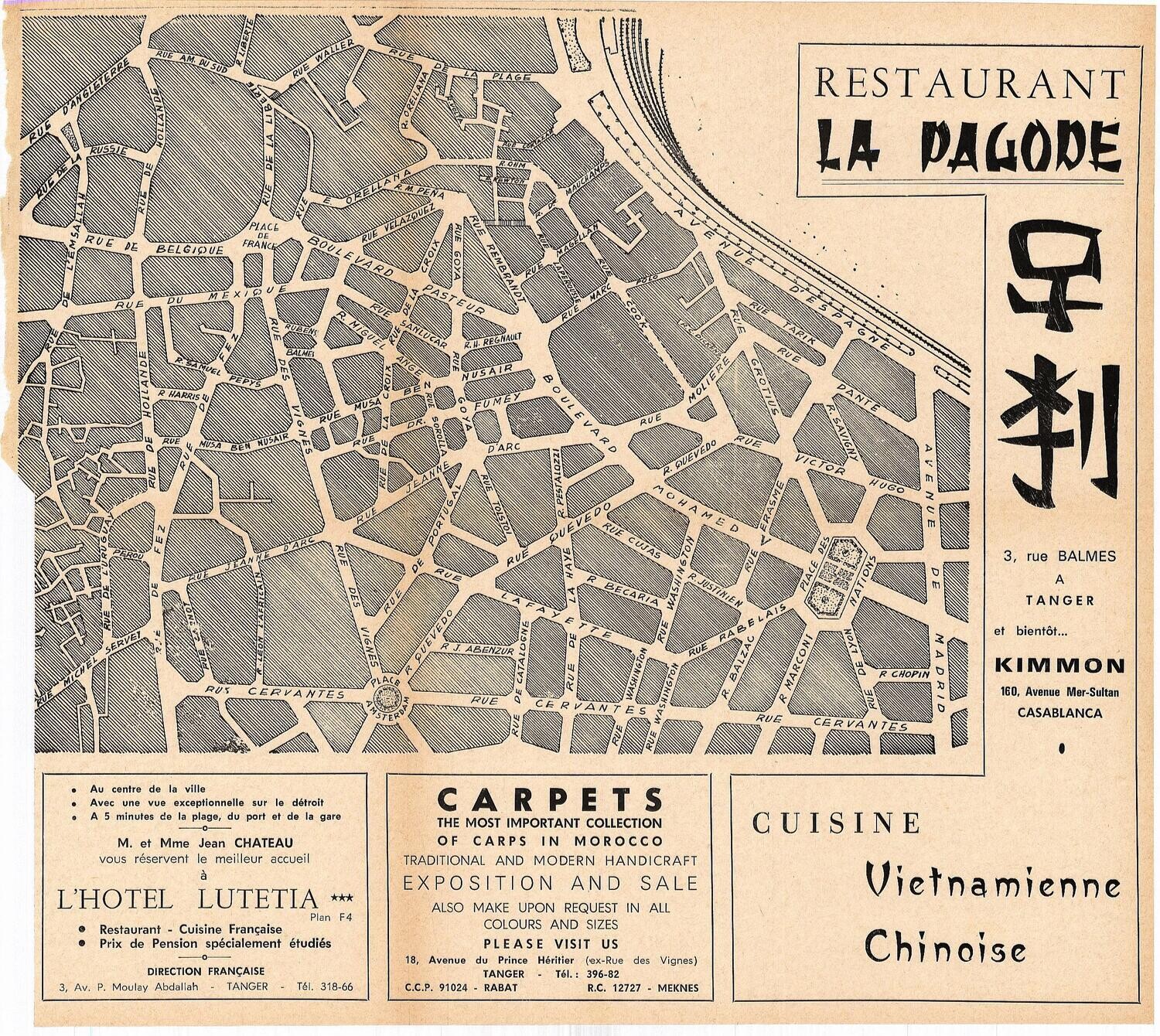 1974 Restaurant La PagodeMap