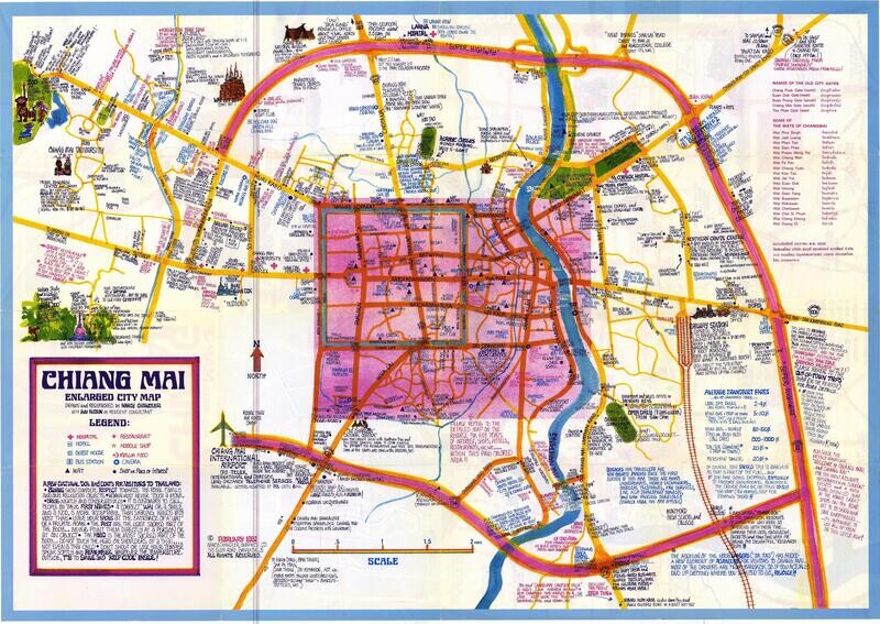 1992 Map of Chiang Mai
