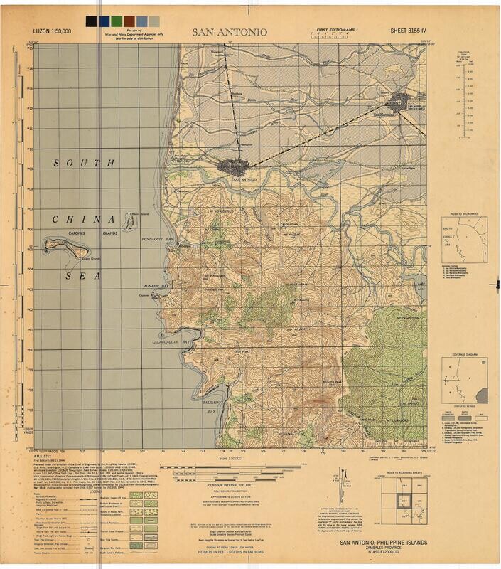 1944 San Antonio War Dept.s Chromolitho
