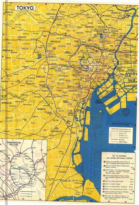 1955 Tokyo and Suburbs Chromolitho