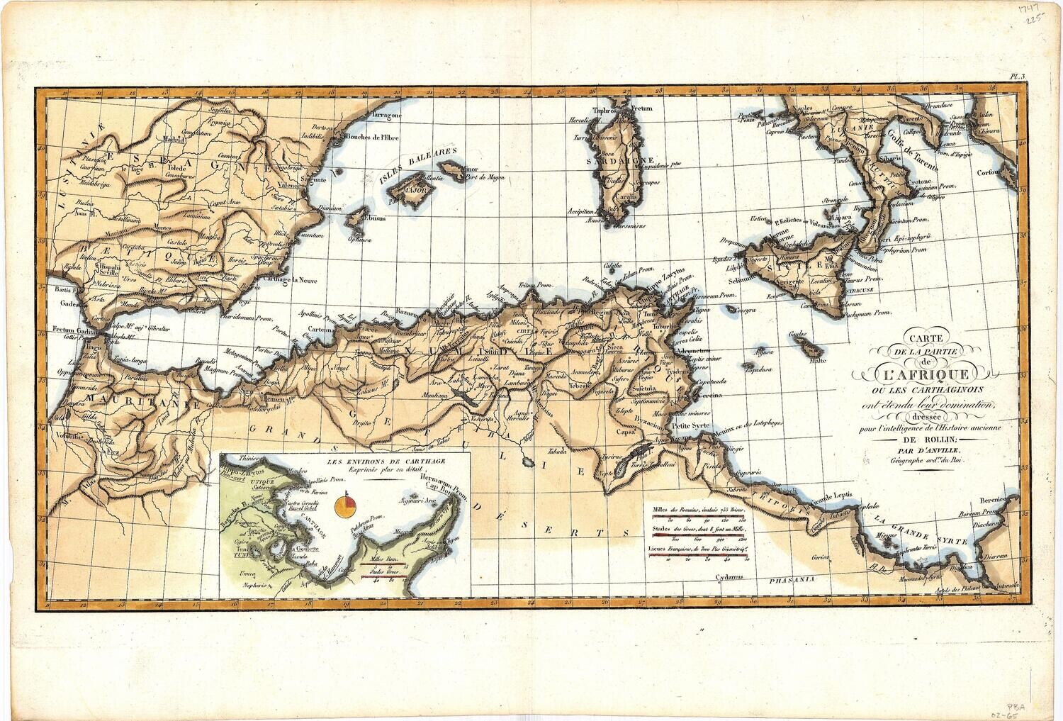 1747 Partie de L Afrique by D&#39;Anville in Copper engraving