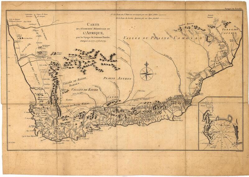1789 Map of Extreme South Africa by Lt. Paterson