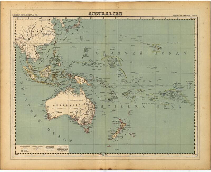 1855 Australien von Kiepert   (Australia by Kiepert )