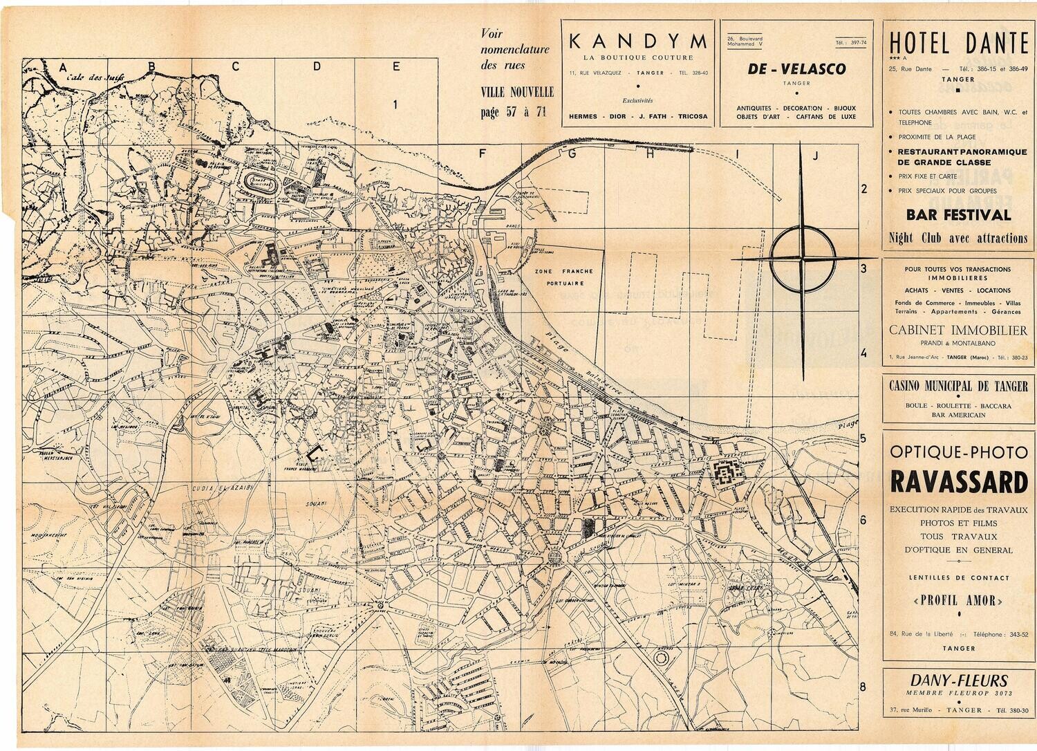 1971 Map of Downtown Tanger