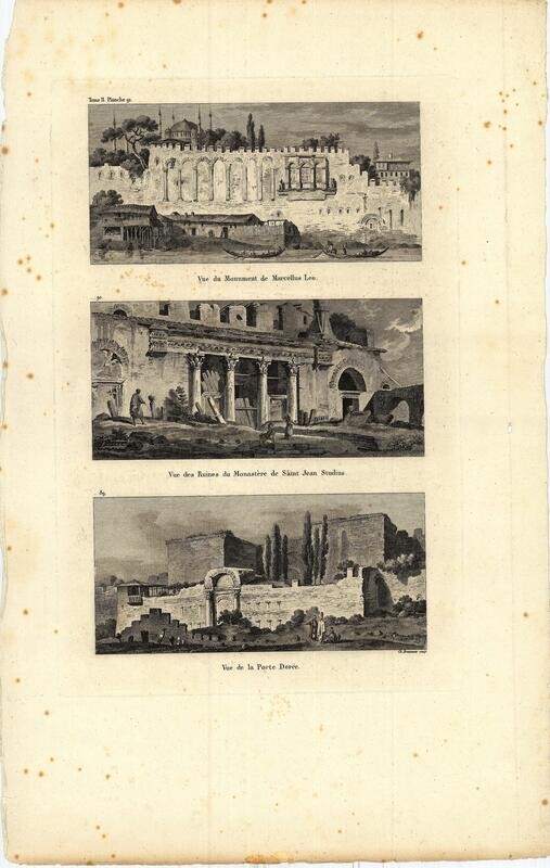 1740 View of Ruins of the Monastery of St John by Studius -Istanbul
