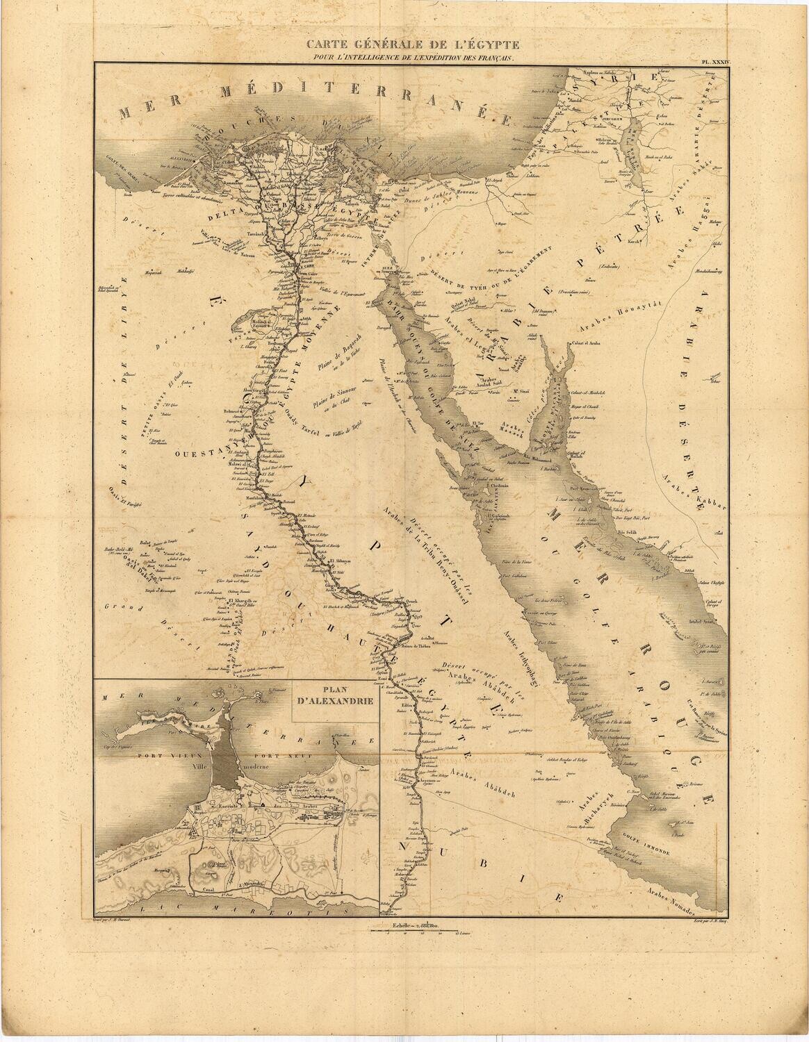 1800 L Egypte , a Napoleonic Copper Engraving by J.M.Darmel