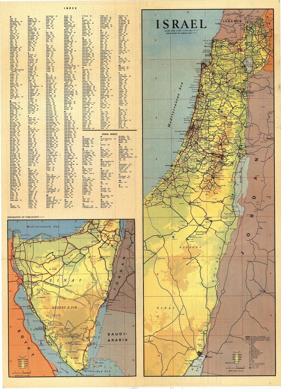1976 Israel Carta Chromolith
