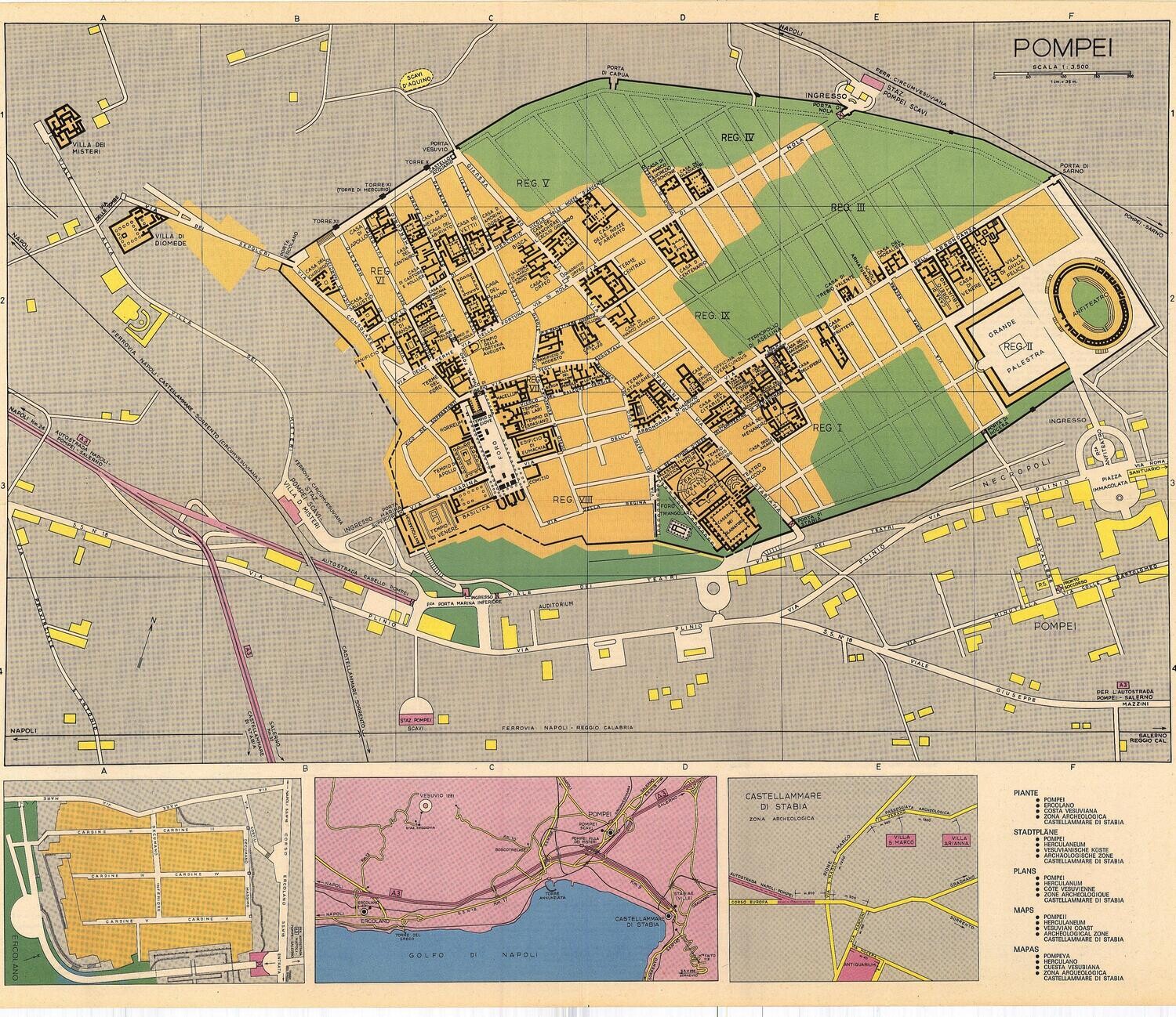1961 Pompei Chromolith