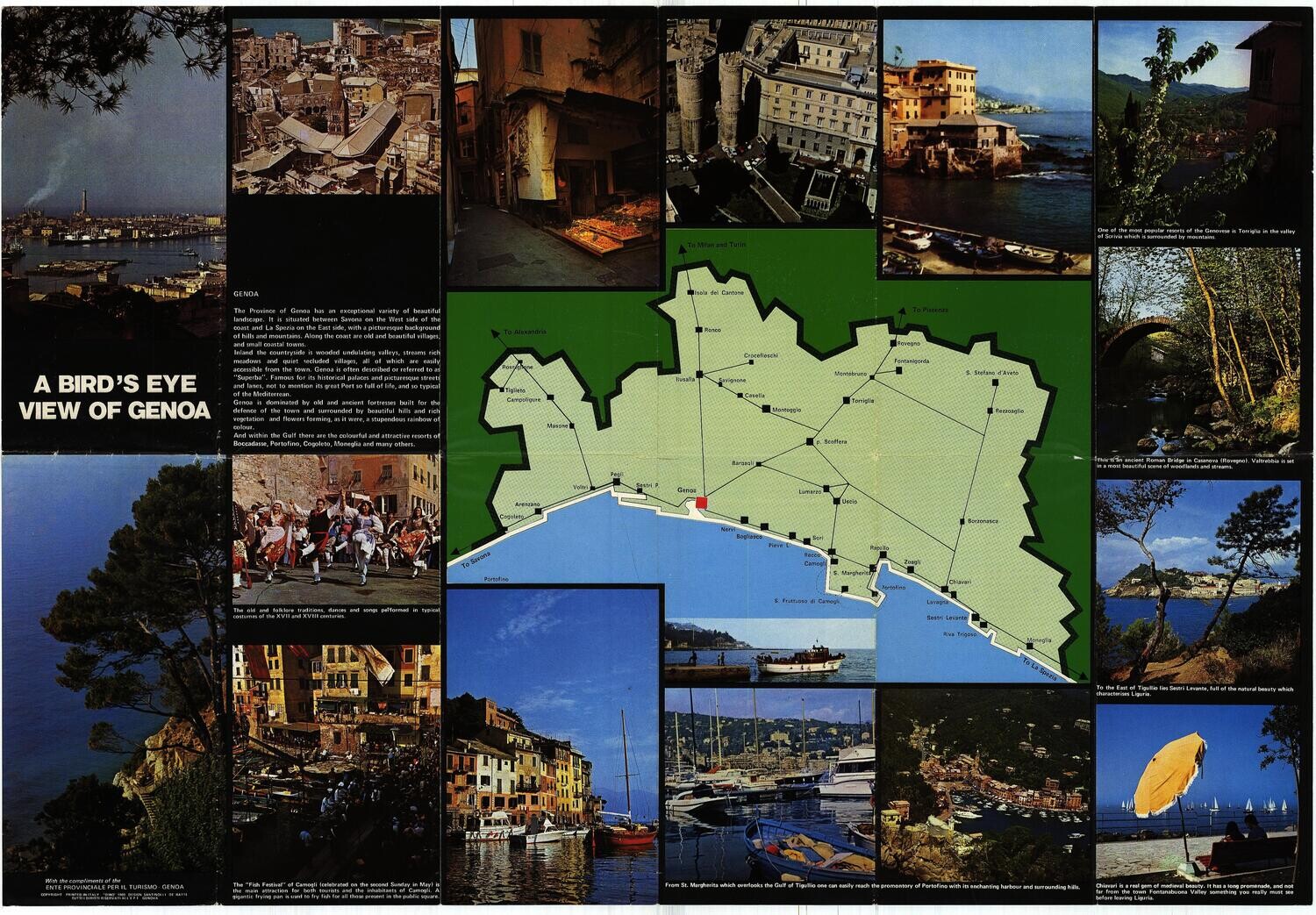 1970 Bird's Eye View of Genoa