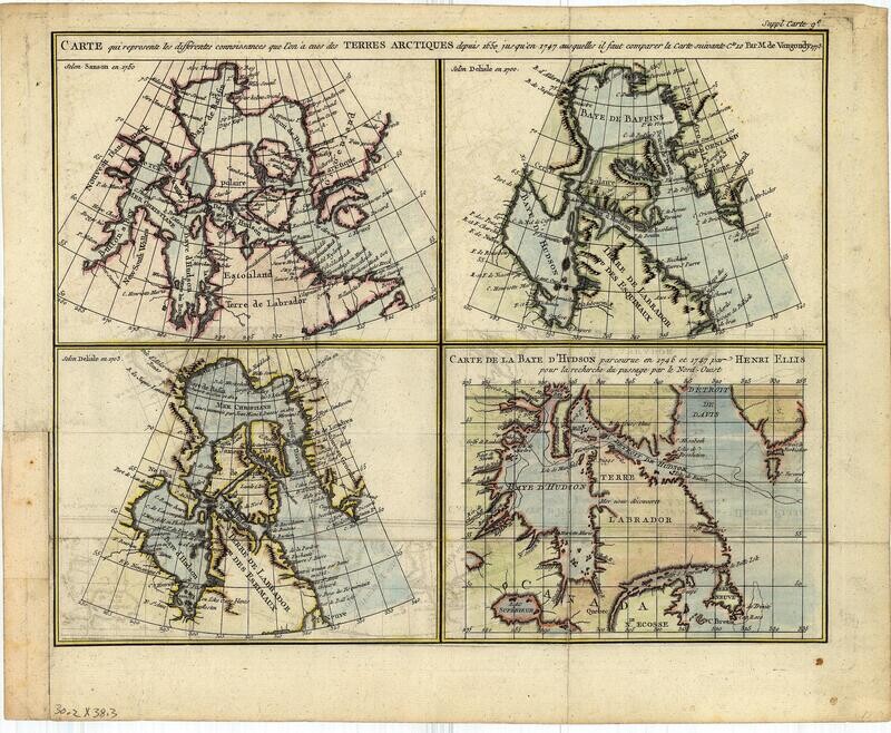 1772 Terres Arctiques for Diderot by DeVaugondy