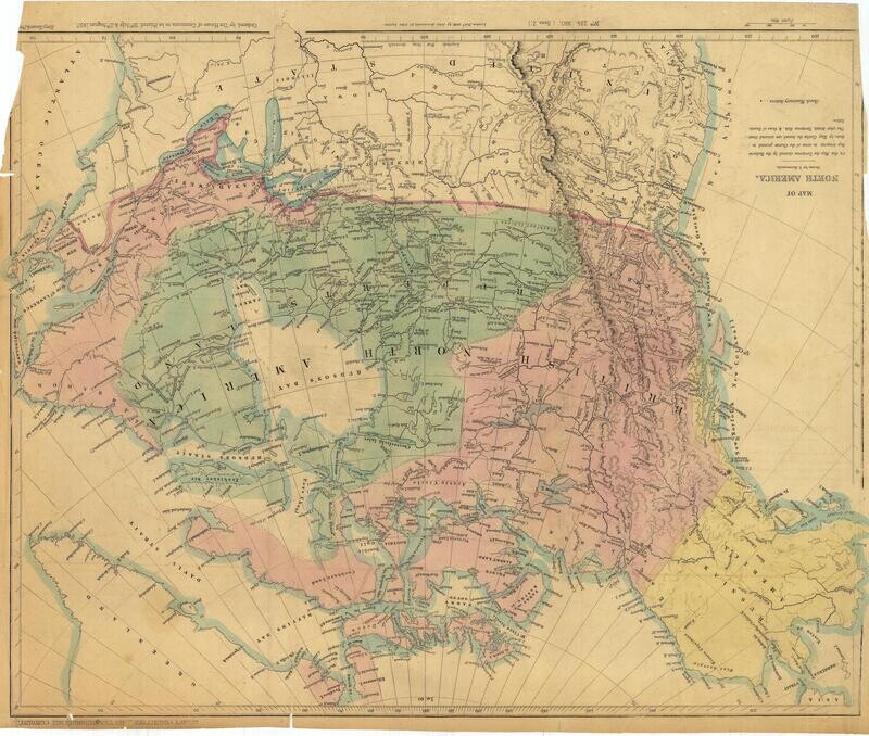 1857 Map of British North America by Arrowsmith
