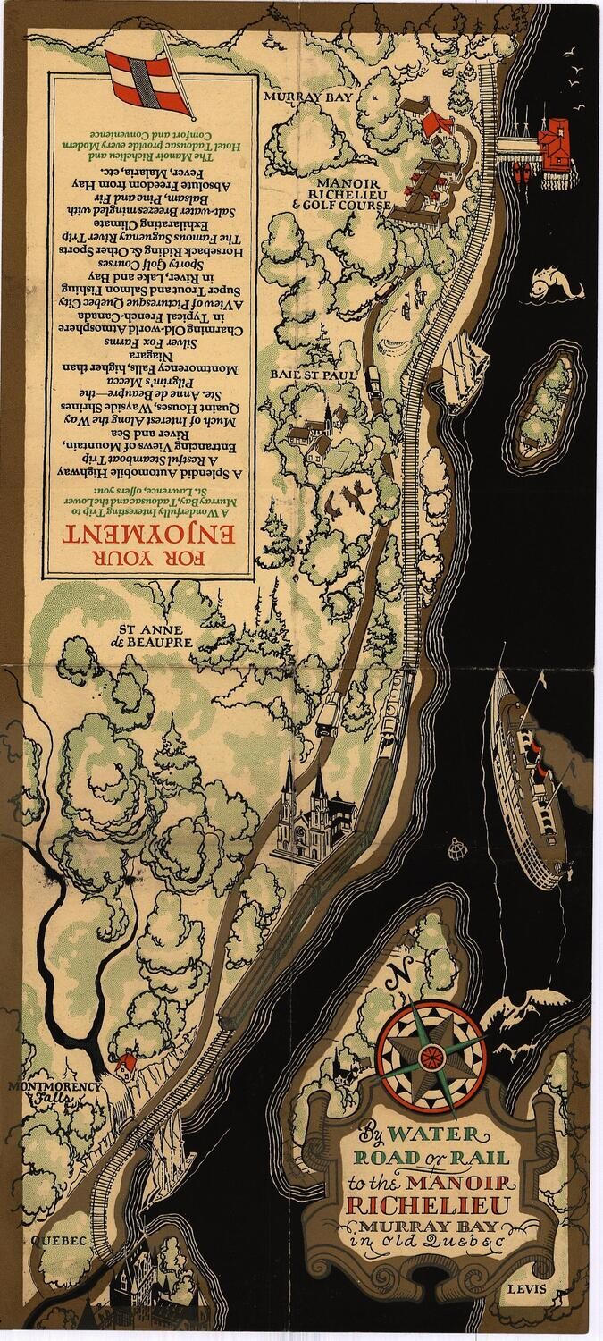 1927 Old Quebec- manoir richelieu on murray bay