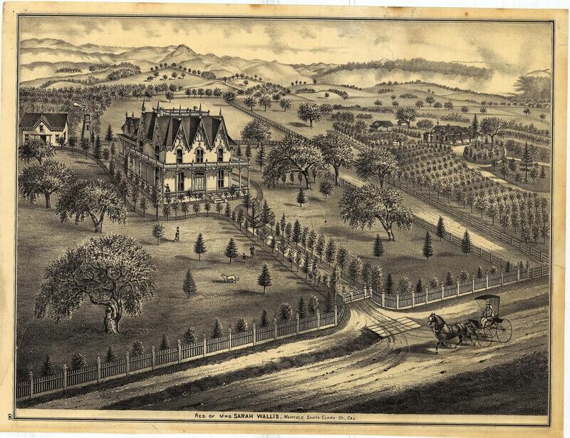 1879 Mayfield Residence of Sarah Wallis ,