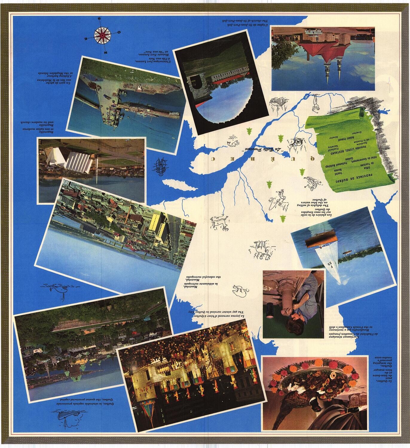 1952 Map of Quebec folding promo