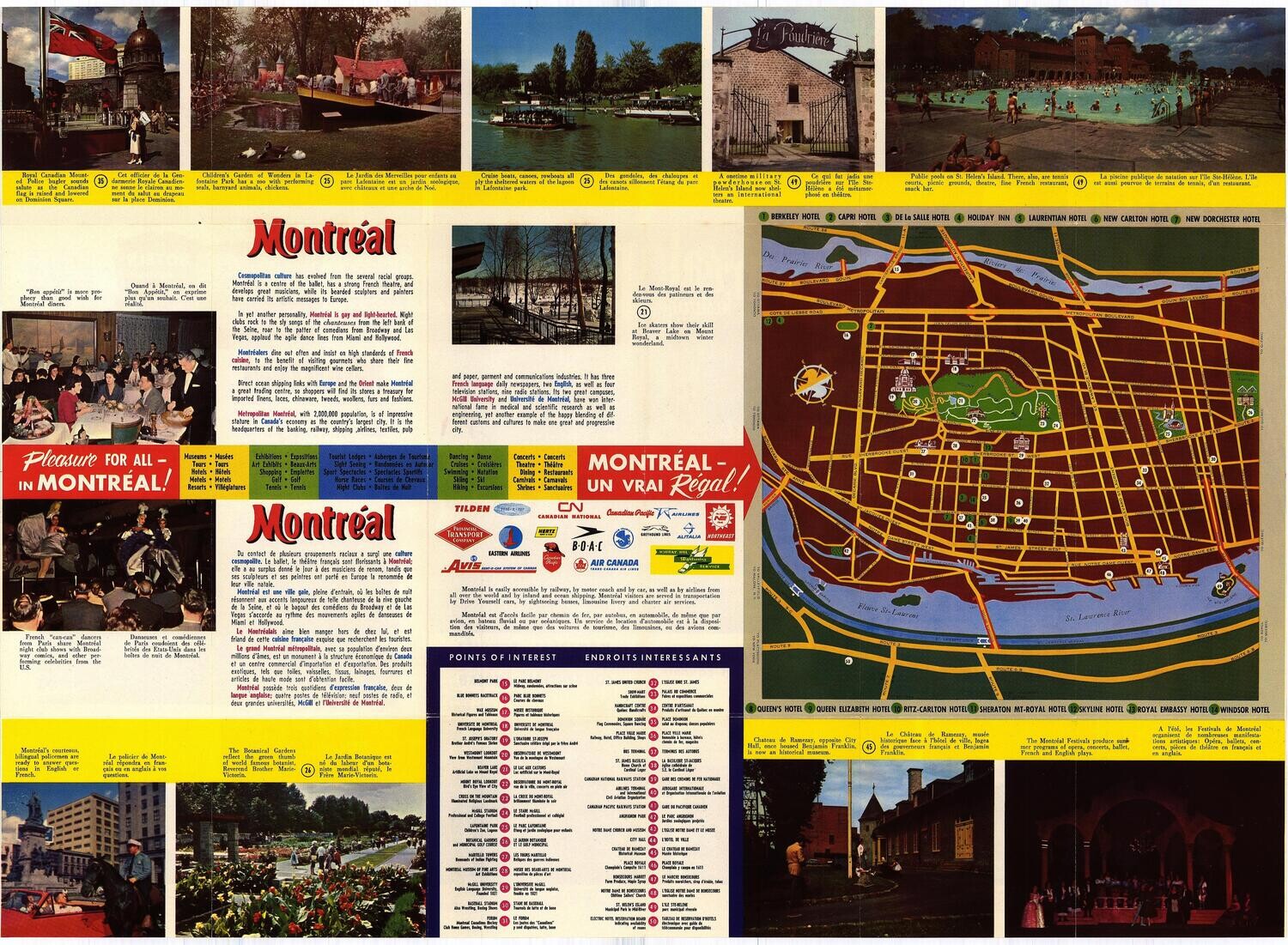 1960 Montreal City map