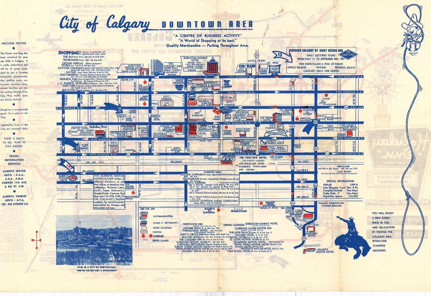 1969 City of Calgary Map
