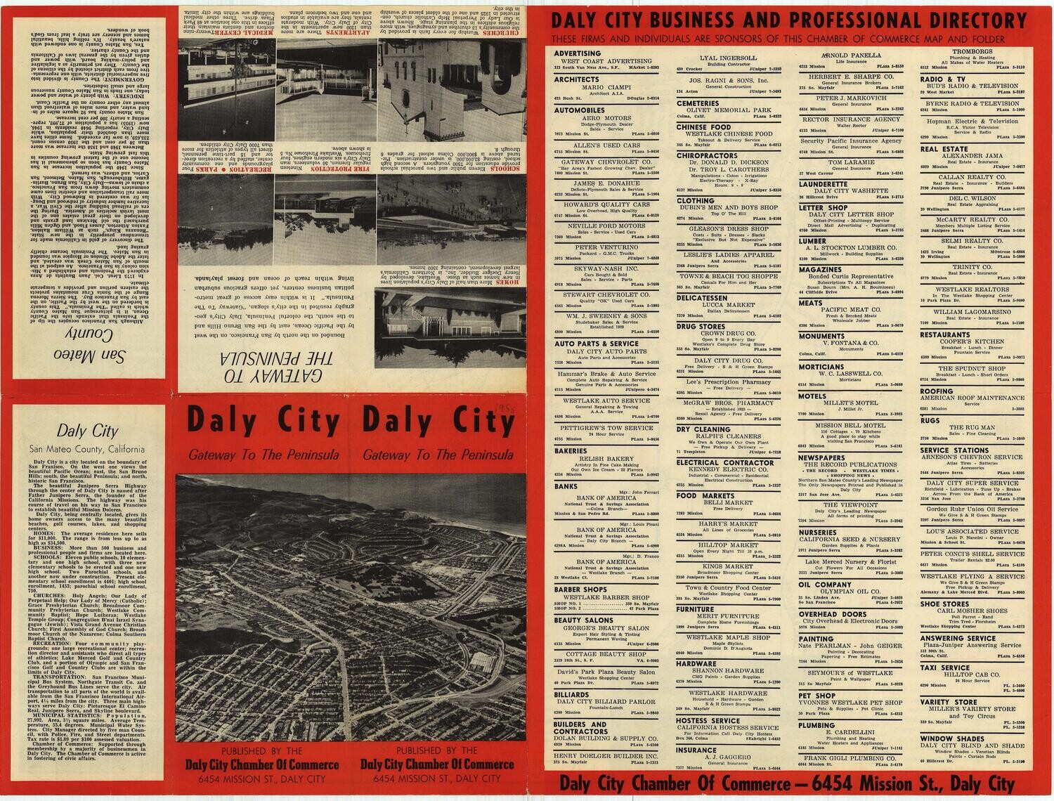 1955 Daly City Geo Coupland Thomas Chromolith