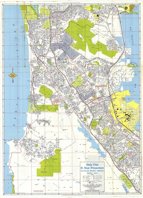 1982 AAA Map of Daly city