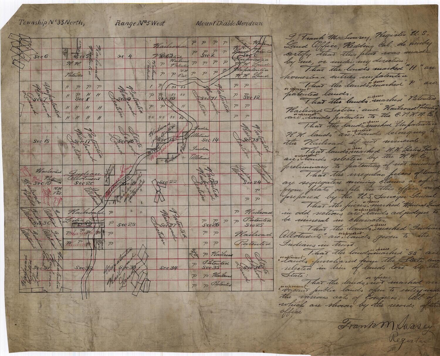 1904 Water Co Holdings No. 33 N5 &amp; 6 &amp; 7W Sur. Gen