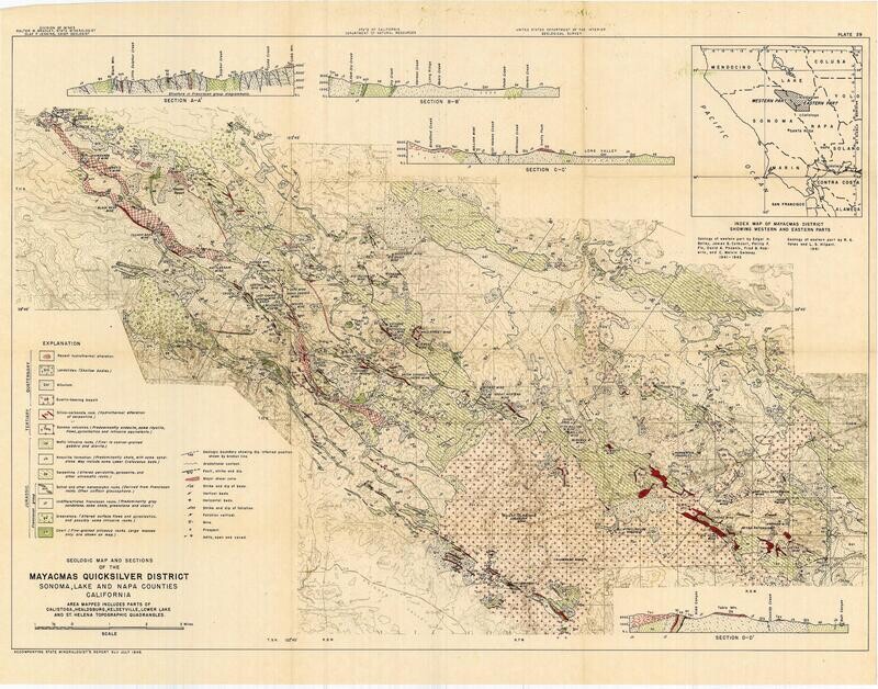1946 Mayacmas Quicksilver District Dept of Nat Res
