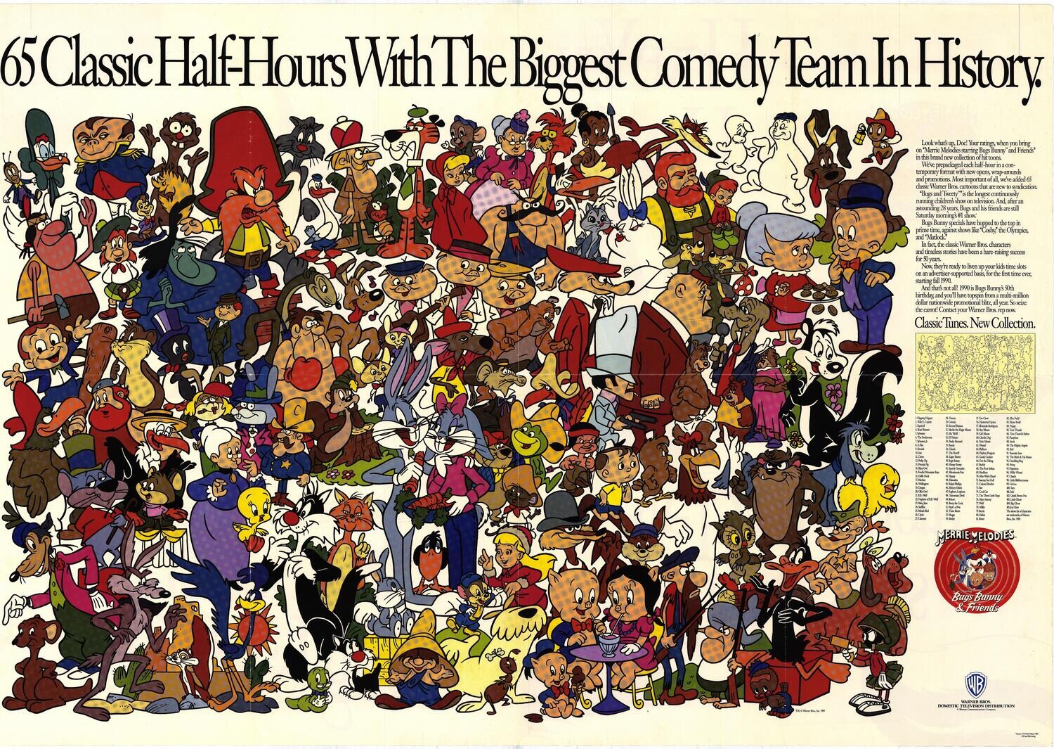 1989 Merrie Melodies Warner Bros. Chromolitho