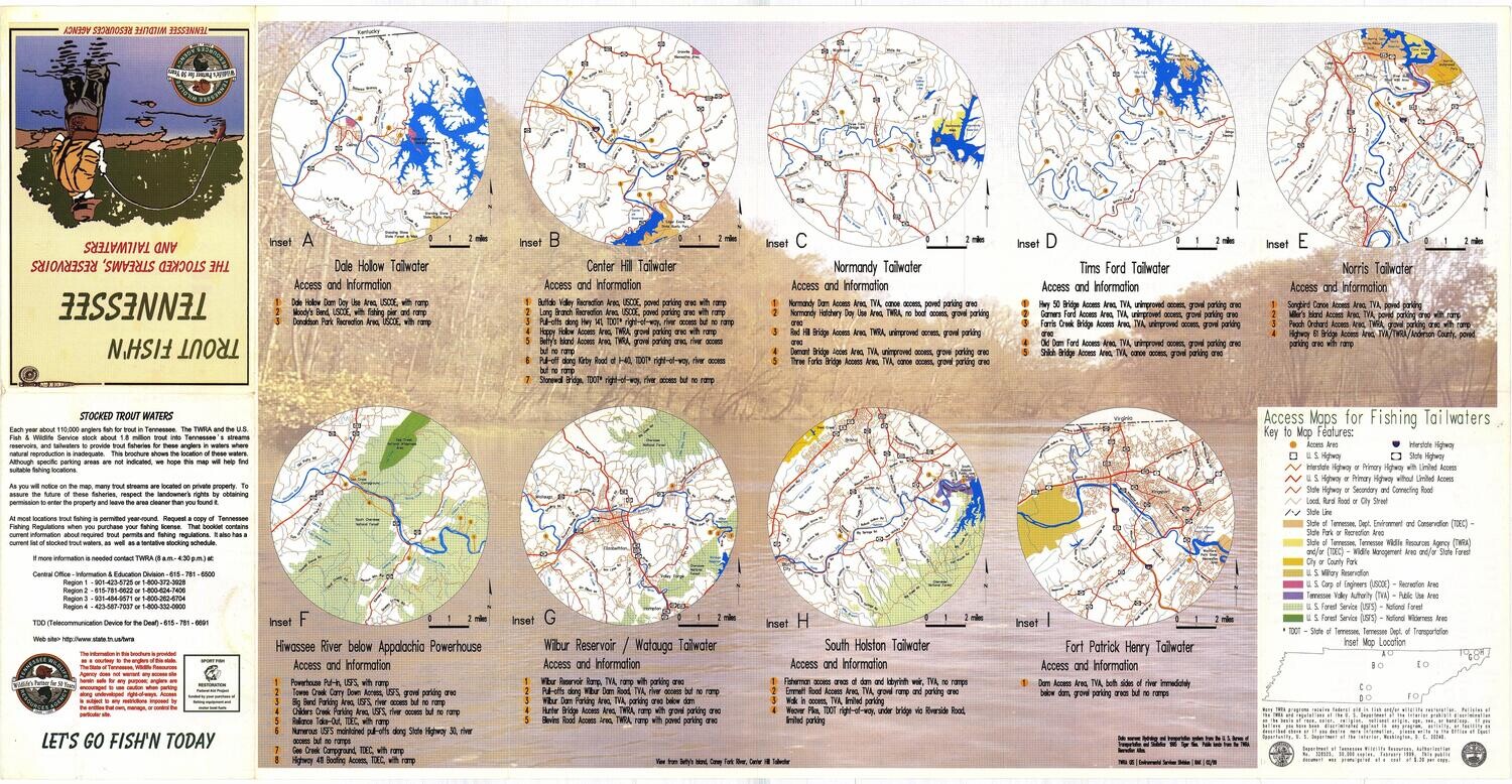 1999 Trout Fishin in TN Dept. of Wildlife Offset Litho