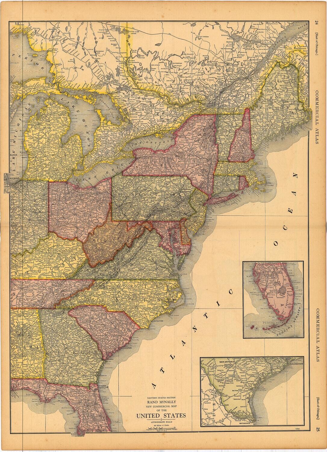 1924 United States (set of 3) R.McNally Chromolith