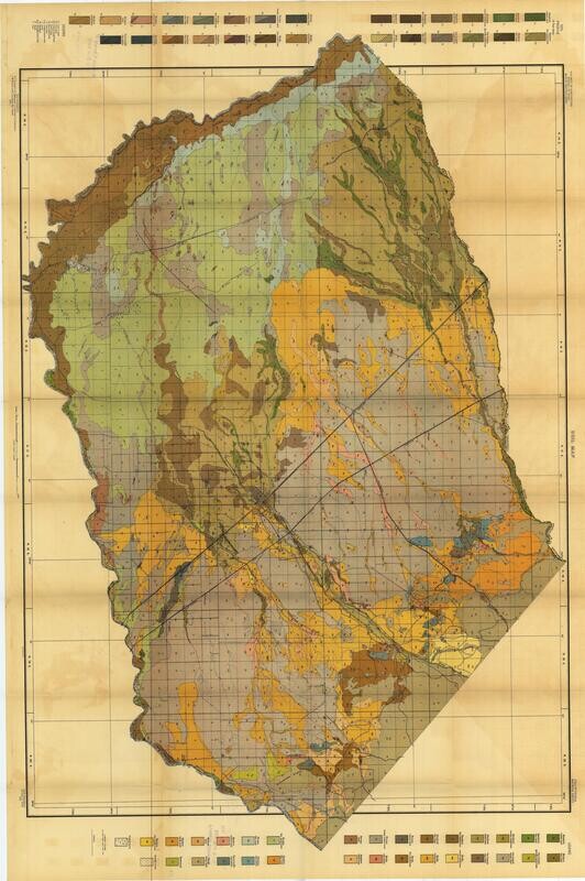 1906 Soils Map of Madera County , CA by the US Dept Ag.in Chromolithograph