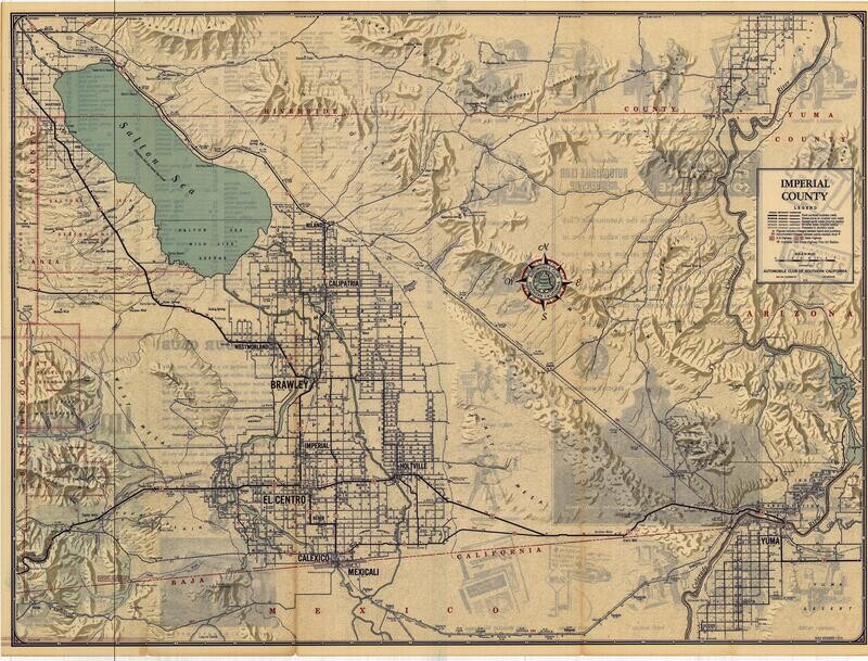 1941 ACSC map of Imperial County