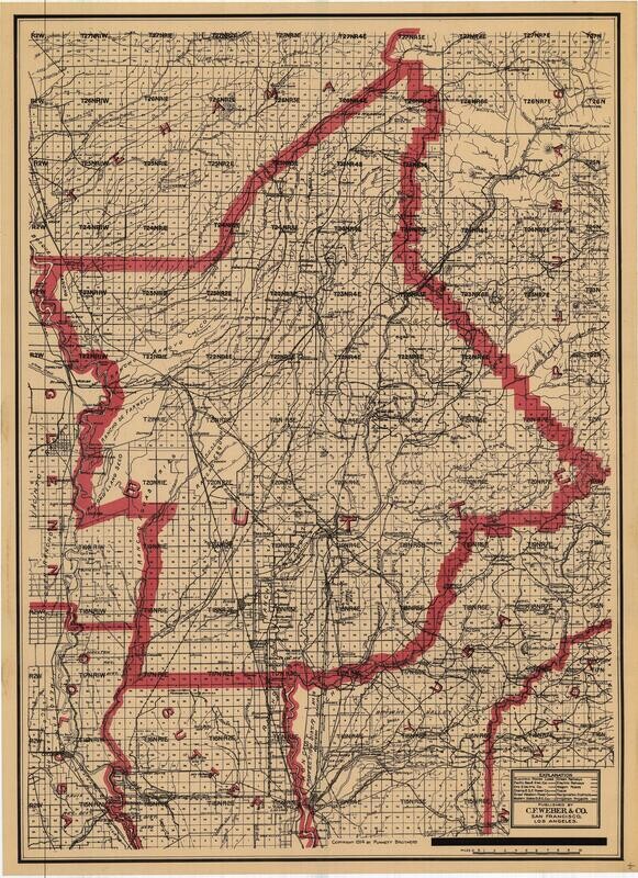 1914 CF Weber Map of Butte County, Ca. 