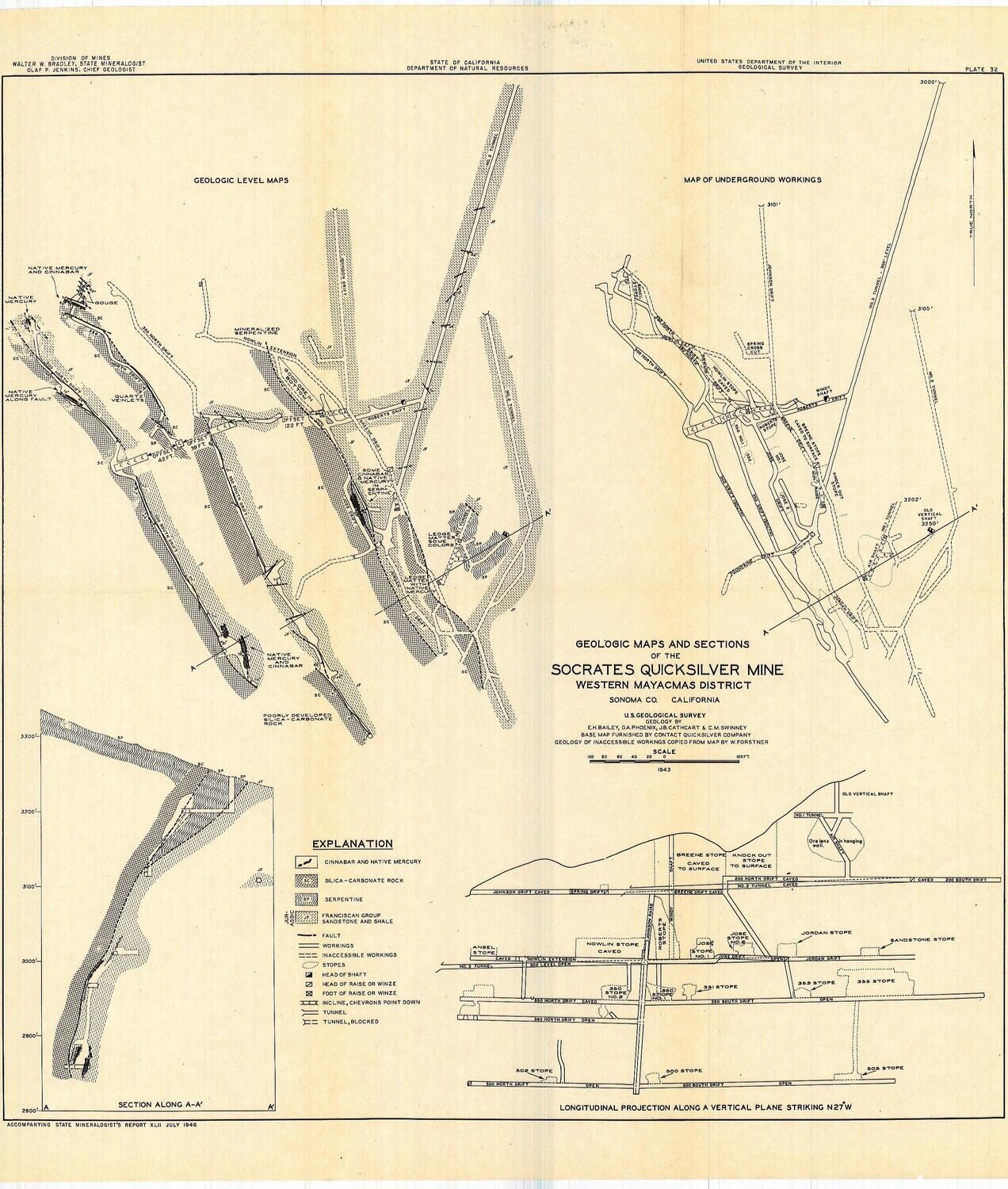 1943 Geo Socrates Quicksilver Mine Dept of Nat Resources