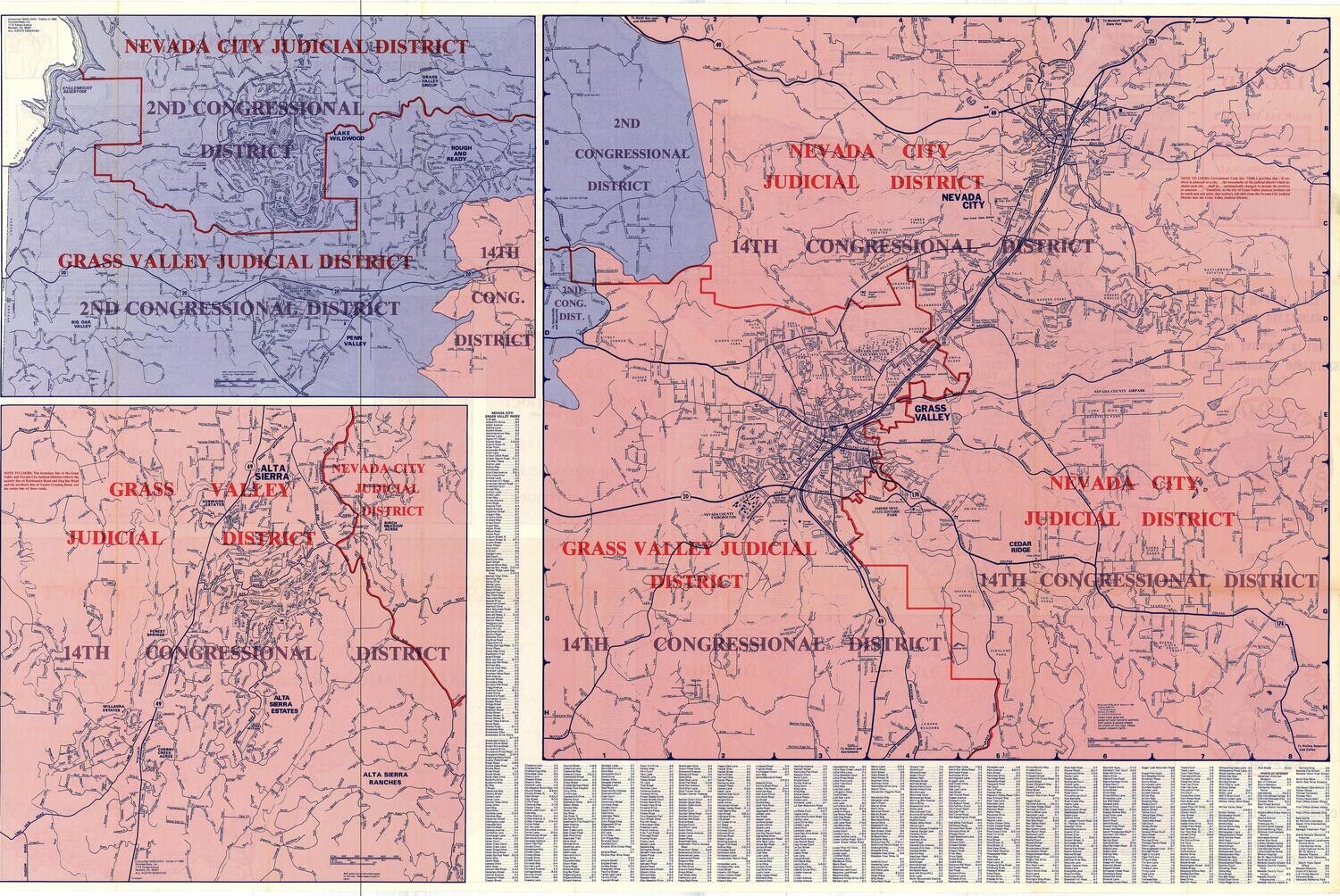 1983 Nevada County by Congressional Districts